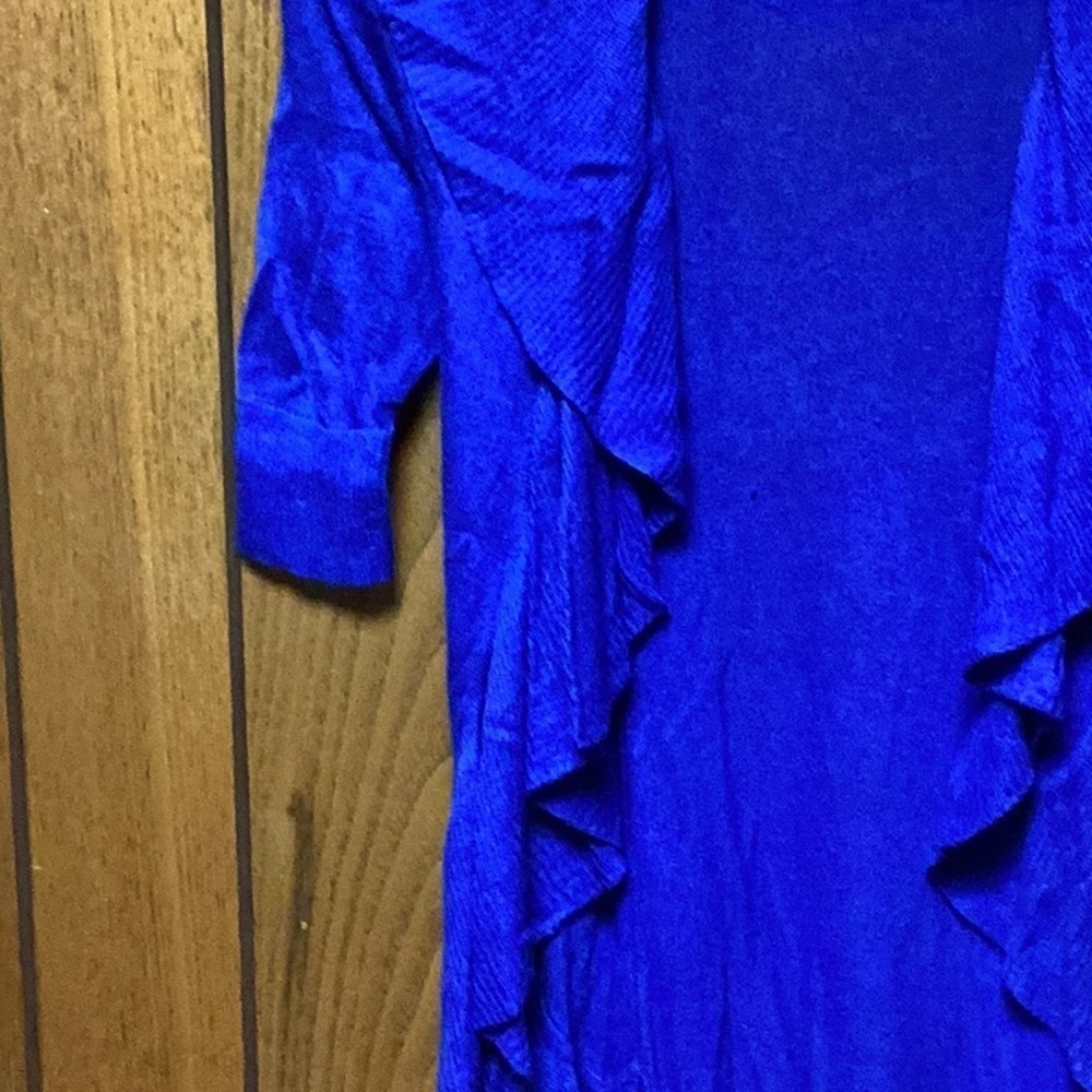 Express Ruffled Asymmetrical Duster Cardigan - image 4